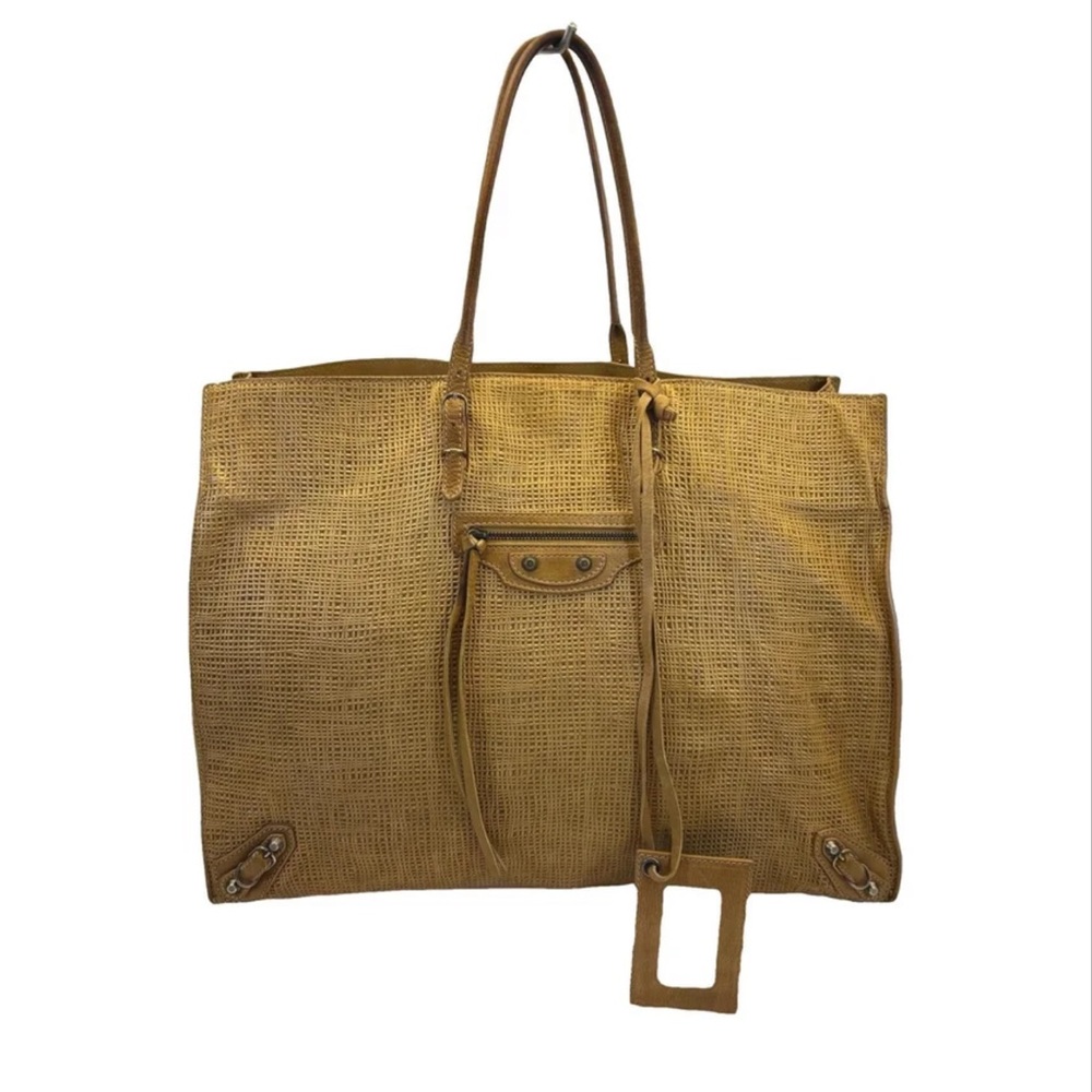 Authentic Balenciaga Papier Tote in Tan - Picture 9 of 9